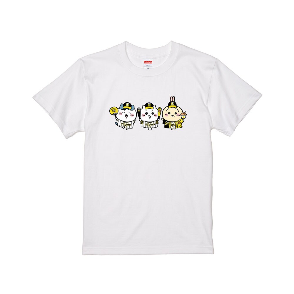 ちいかわ　阪神タイガース　コラボTシャツ　ハチワレ □ちいかわ 阪神タイガースな Tシャツ ハチワレ 黒XL POP UP限定