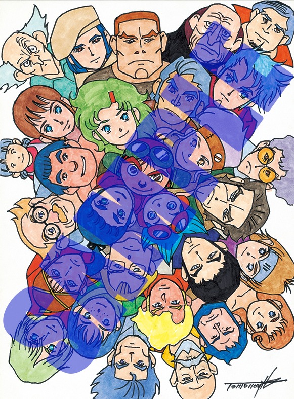 「戦闘メカ ザブングル」BOXイラスト  (c)創通・サンライズ