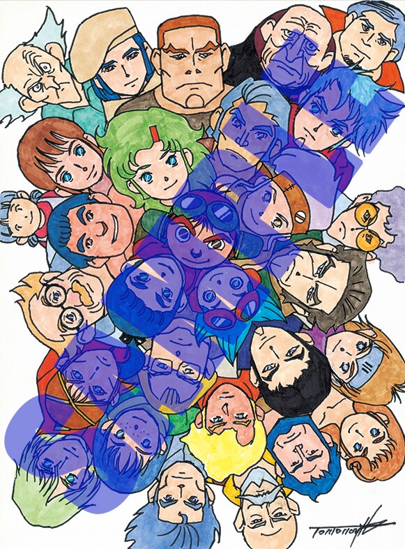 「戦闘メカ ザブングル」BOXイラスト  (c)創通・サンライズ