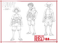 ルフィの“フェス衣裳”設定画。