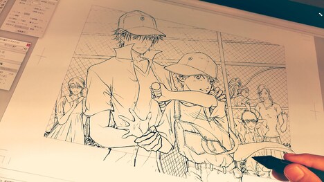 新規描き下ろしイラストのラフ。