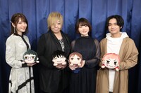 左から小松未可子、緒方恵美、花澤香菜、榎木淳弥。