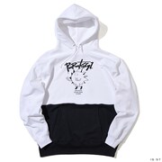 「ボボボーボ・ボーボボ  プルコギパーカー（首領パッチVer.）ツートーン（ホワイト）」