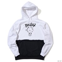 「ボボボーボ・ボーボボ  プルコギパーカー（首領パッチVer.）ツートーン（ホワイト）」