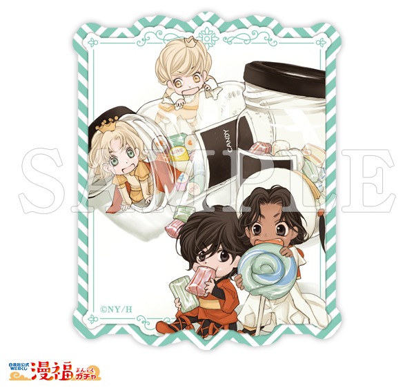 購入特典の「歴代作品イラストステッカー」。