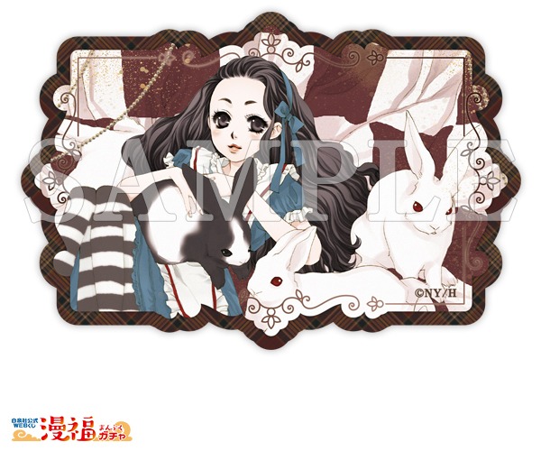 購入特典の「歴代作品イラストステッカー」。