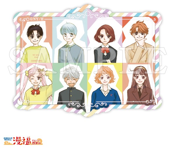 購入特典の「歴代作品イラストステッカー」。