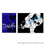 「デビルマン THE FIRST」2巻とキャンバスアートのセット。