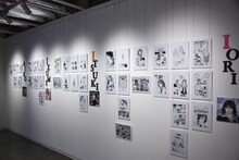 「桂正和画業40周年アニバーサリー Gallery & Shop『Boy meets Girl Girl Girl!』」より、「I"s」の展示。