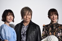 左から花澤香菜、緒方恵美、小松未可子。