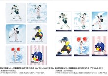 あだち充と東京ヤクルトスワローズによるコラボグッズ。