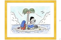 「フリテンくん」の複製原画「第一日目」。