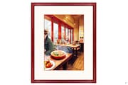 「ラーメン大好き小泉さん」の複製原画「ラーメンこってり小泉さん唐揚げセット」。