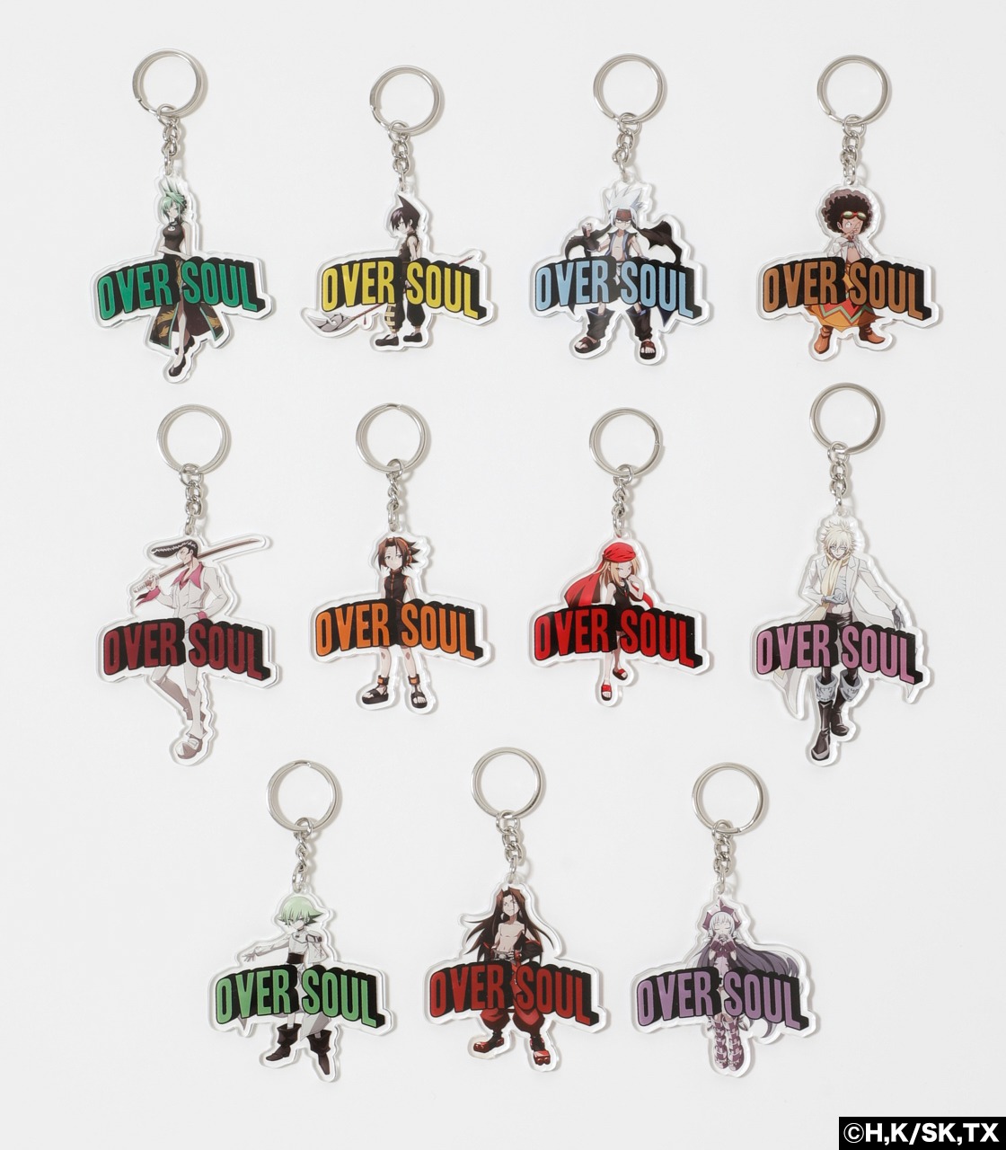 「OVER SOUL ACLYRIC KEYCHAIN」（全11種）