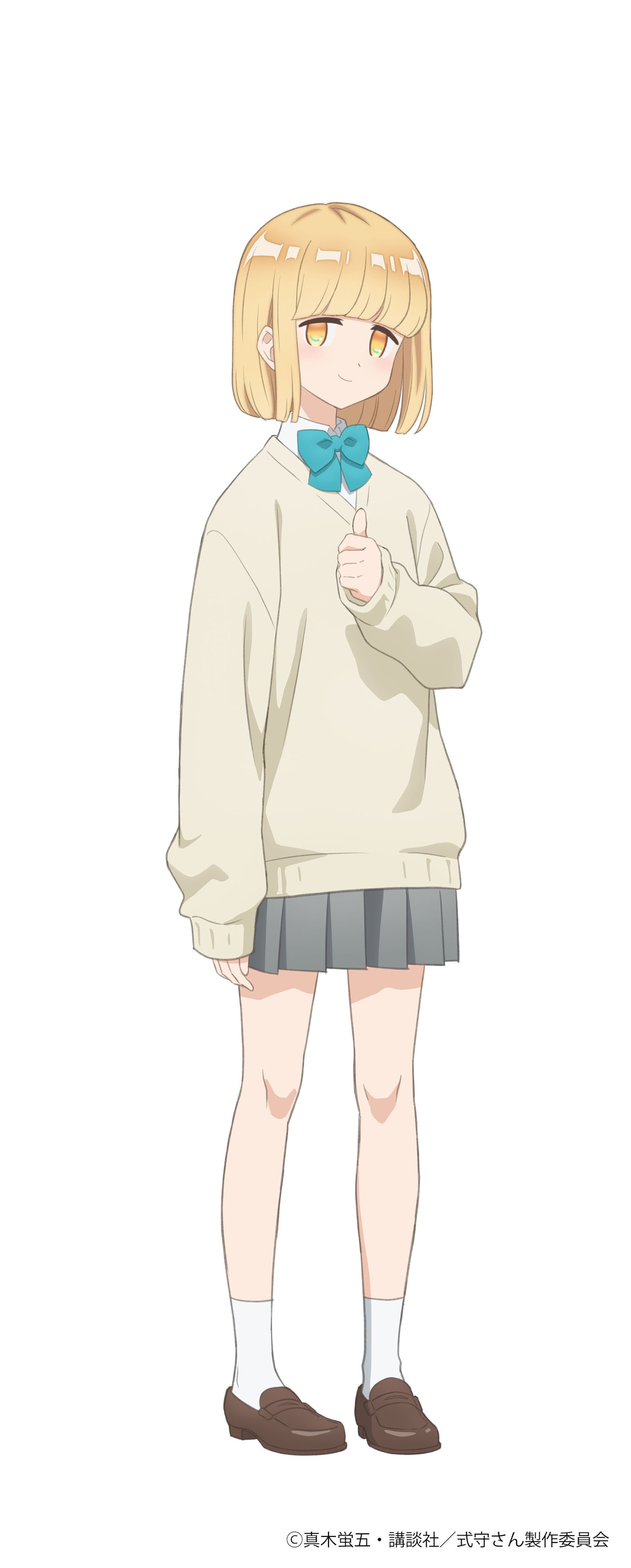 八満（CV：日高里菜）
式守さんの友人でクラスメイト。無表情かつマイペースで掴みどころのない性格だが、まわりのことはしっかり見ている。運動が苦手なインドア派女子。