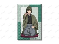 AMNIBUSで「描き下ろしイラスト 和装対局ver. トレーディング缶バッジ」をボックス購入するともらえる「描き下ろしイラスト 塔矢アキラ 和装対局ver. スクエア缶バッジ AMNIBUS限定特典」。