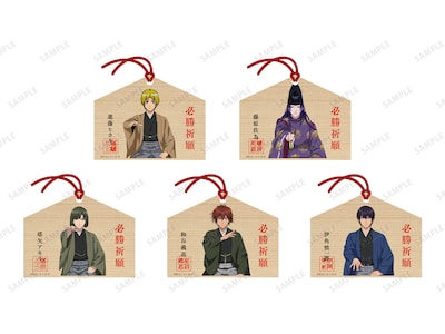 「描き下ろしイラスト 和装対局ver. 必勝祈願 絵馬型 BIGウッドキーホルダー」