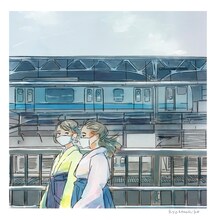 今日マチ子によるイラスト。