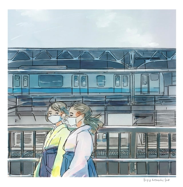 今日マチ子によるイラスト。