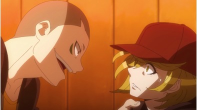 TVアニメ「トライブナイン」第1話の場面カット。