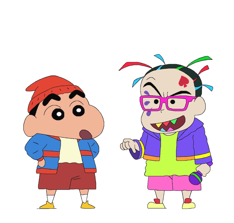 しんのすけとロンパオ。 (c)臼井儀人／双葉社・シンエイ・テレビ朝日・ADK