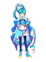 キュアスパイシー（CV：清水理沙）。決めセリフは「ふわふわサンド de 心にスパイス！ キュアスパイシー！ 分け合うおいしさ、焼きつけるわ！」。 (c)ABC-A・東映アニメーション