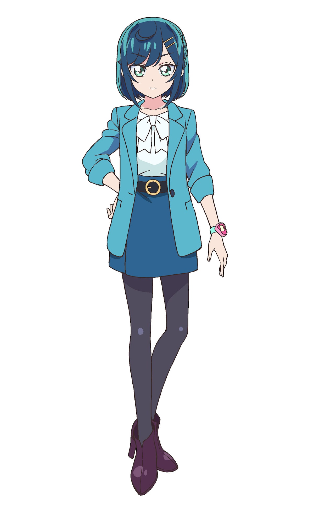 芙羽ここね（CV：清水理沙）。クールビューティでおしゃれ。メイクや 