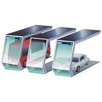 作中に登場する「次世代ソーラーカーポート」。 (c)2022 KYOCERA Corporation