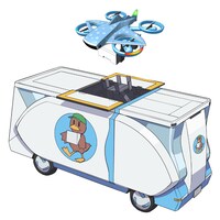 作中に登場する「ドローンポートトラック」。 (c)2022 KYOCERA Corporation