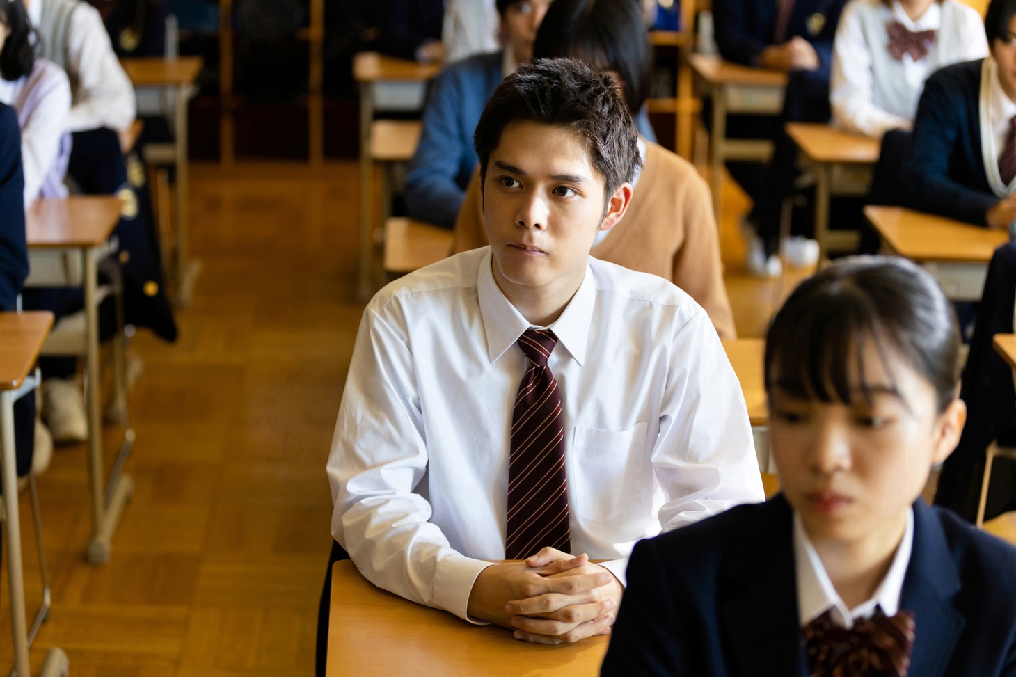 映画「女子高生に殺されたい」より、細田佳央太扮する川原雪生。 (c)2022日活