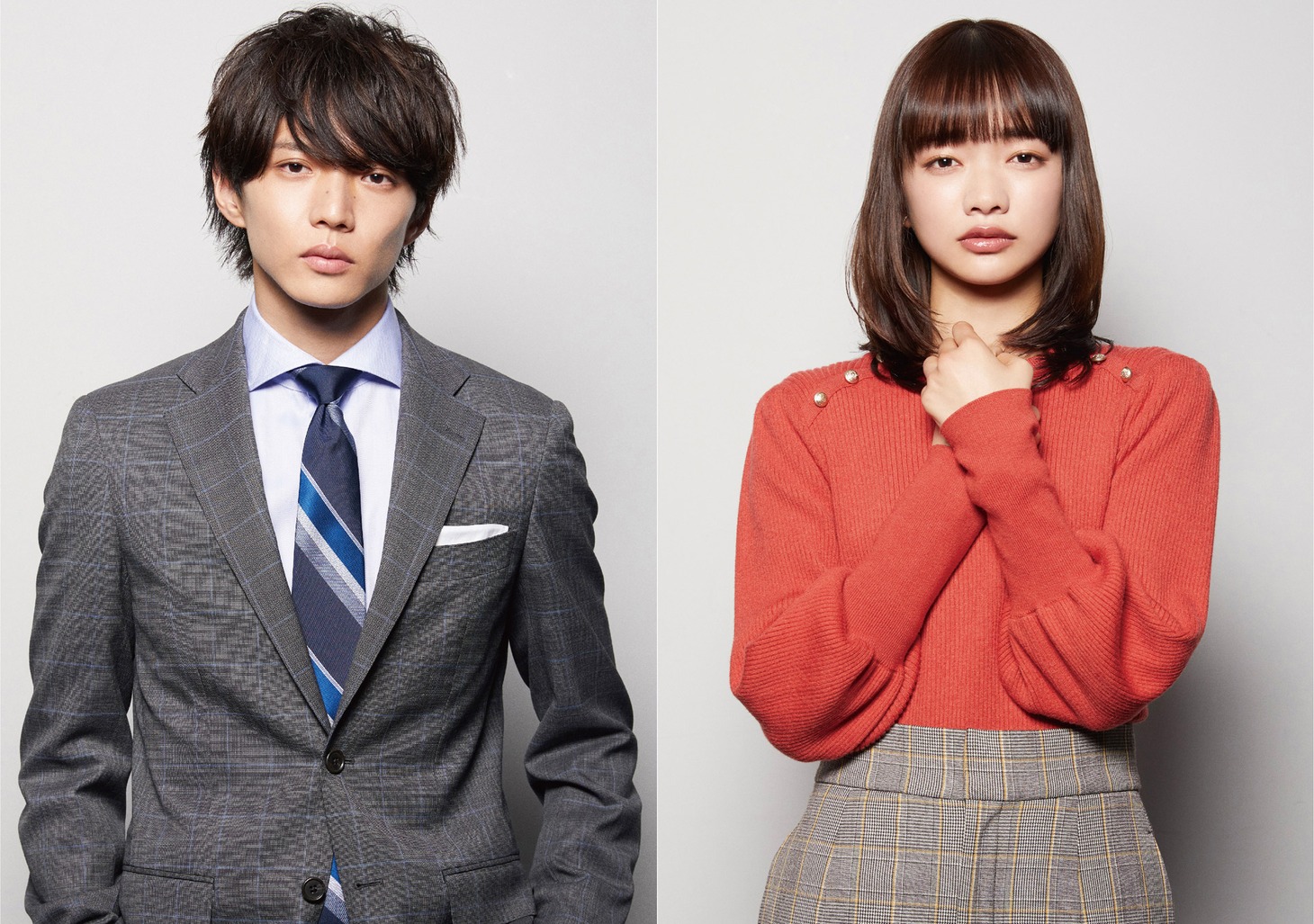 左から佐藤大樹演じる市川一哉、見上愛演じる成田美紗緒。 (c)「liar」製作委員会