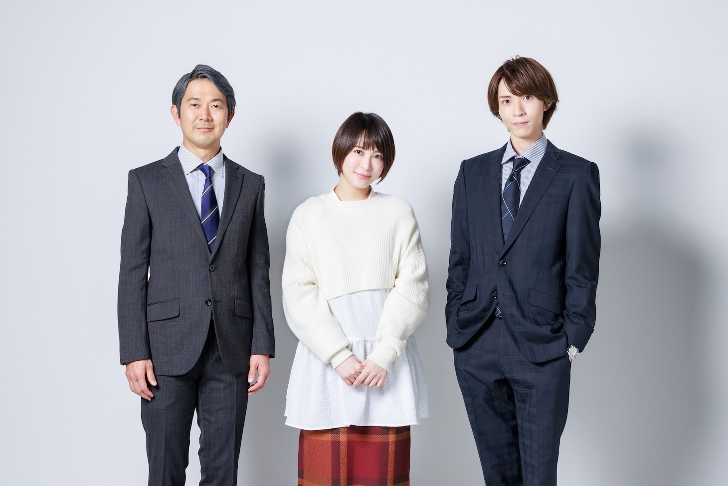 左から誠一郎役のアキラ100%、宮下まつり役の北乃きい、樹役の笹森裕貴。