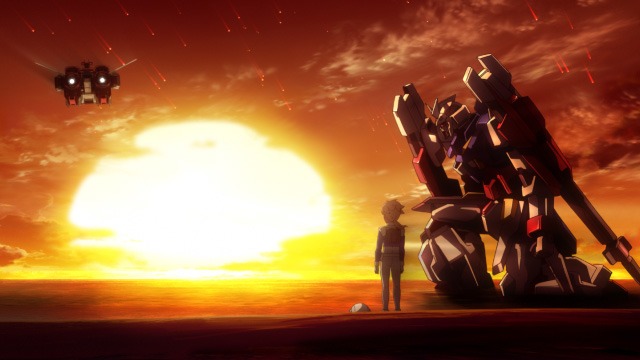 アニメ「機動戦士ガンダムAGE」第27話「赤い夕陽を見た」より。