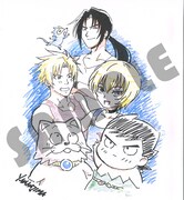 封入特典の複製ミニ色紙イラスト。