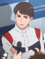 速水健介（CV：小越勇輝）。実力人気ともにNo.1のプロドライバー。彼を目当てに集まるファンも少なくない。メディアの注目度も高い。