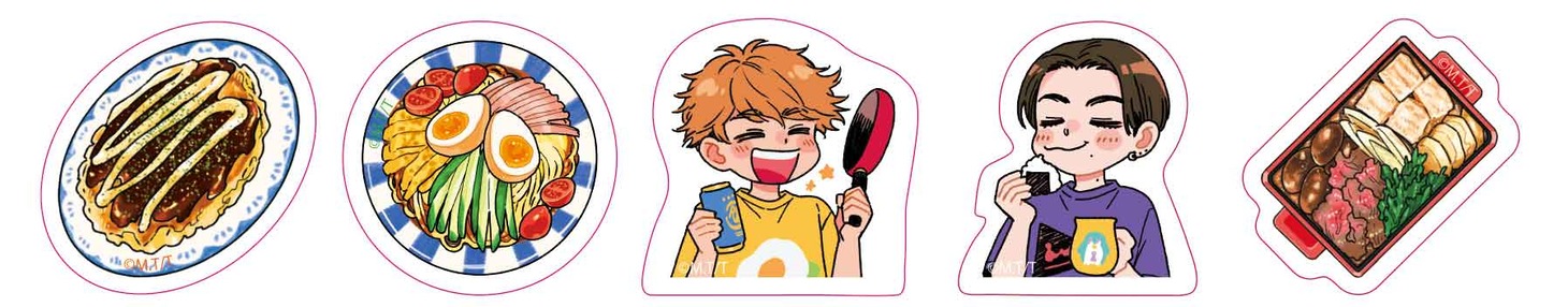 たじまことデザインの「フレークシール」イメージ。