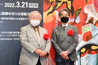 左から安彦良和、KADOKAWAエグゼクティブフェローの井上伸一郎氏。