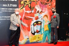 左から安彦良和、KADOKAWAエグゼクティブフェローの井上伸一郎氏。