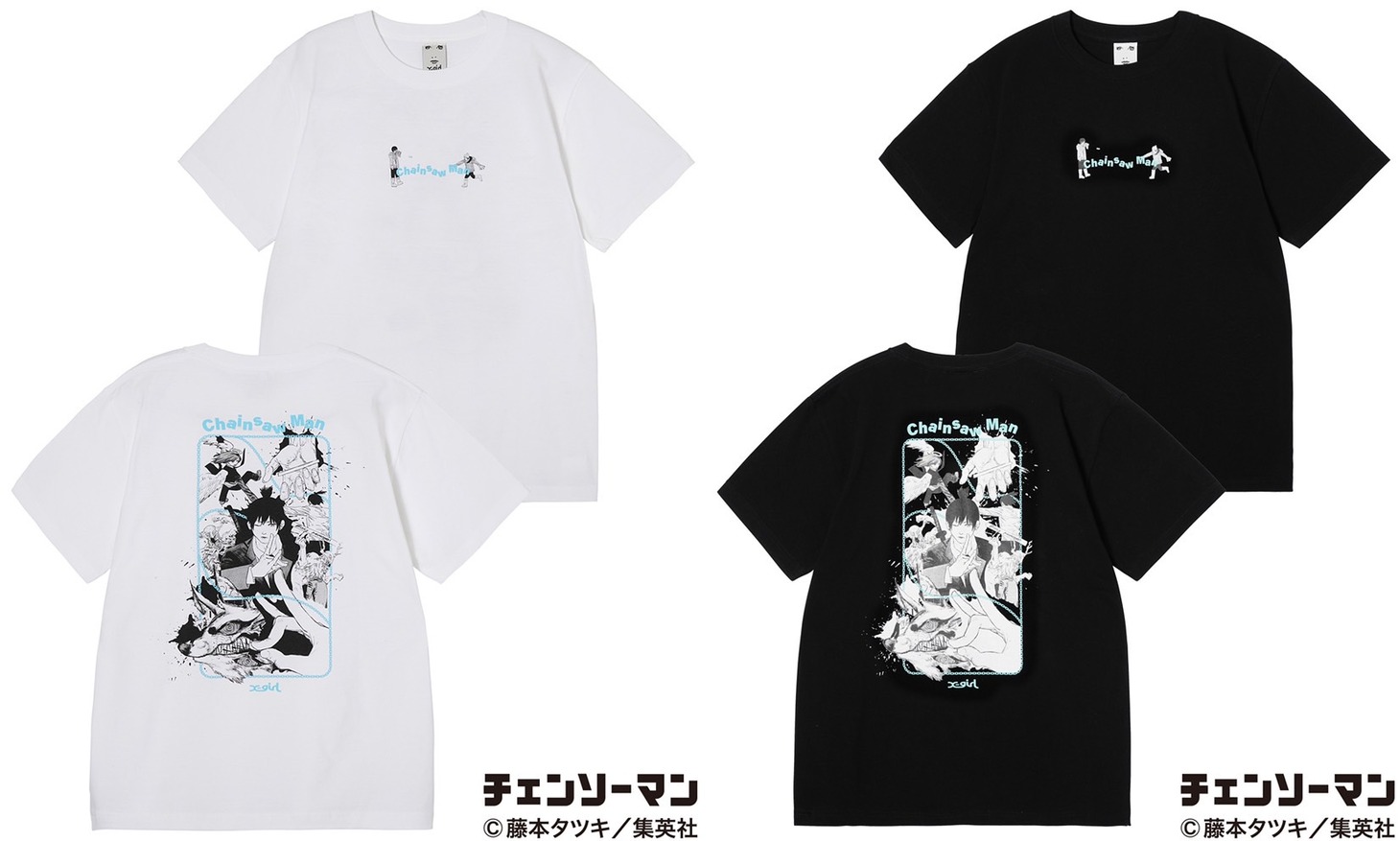 「X-girl × CHAINSAW MAN AKI S/S TEE」