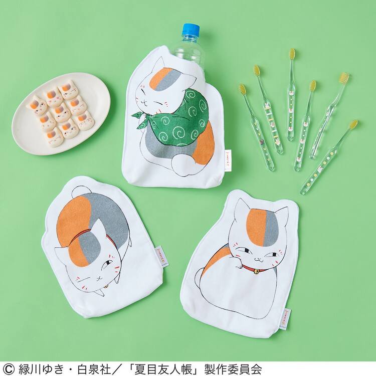 夏目友人帳 フェリシモ猫部とコラボ 生活を彩るニャンコ先生のタオルや歯ブラシ コミックナタリー