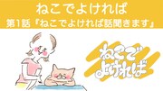 アニメ「ねこでよければ」のバナー。