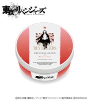 佐野万次郎モデルの缶パッケージ。