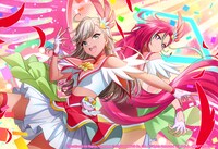 コラボカードの「★4 [はためく翼] 松山ダリア（＋キュアフラミンゴ）」。