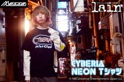 「CYBERIA NEON Tシャツ-BLACK-」着用イメージ