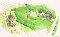ジブリパークより、「青春の丘」のイメージ。(c)2022 Studio Ghibli