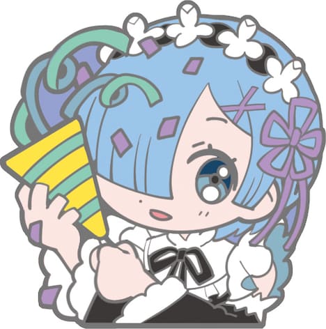 付録のレム特大ピンバッジ。