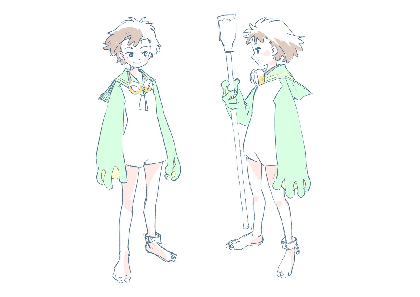 「ワンダリズム きみを呼ぶ声」のキャラクター設定画。 (c)Kobe City