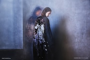 「『竈門禰豆子』 Silk Jaguar Reversible Rib Long Coat」