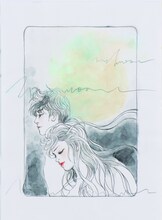 「デビュー50周年記念画集 THEくらもちふさこ」より、「月のパルス」のカット。 (c)くらもちふさこ/集英社