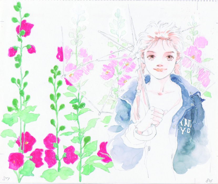 「デビュー50周年記念画集 THEくらもちふさこ」より、 「天然コケッコー」のカット。 (c)くらもちふさこ/集英社